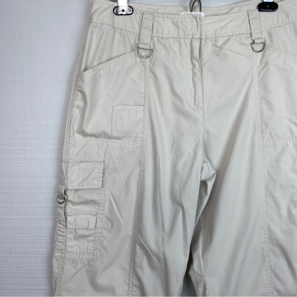 Christopher & Banks Cream White Cargo Pants Pockets Size 10 - Picture 5 of 5